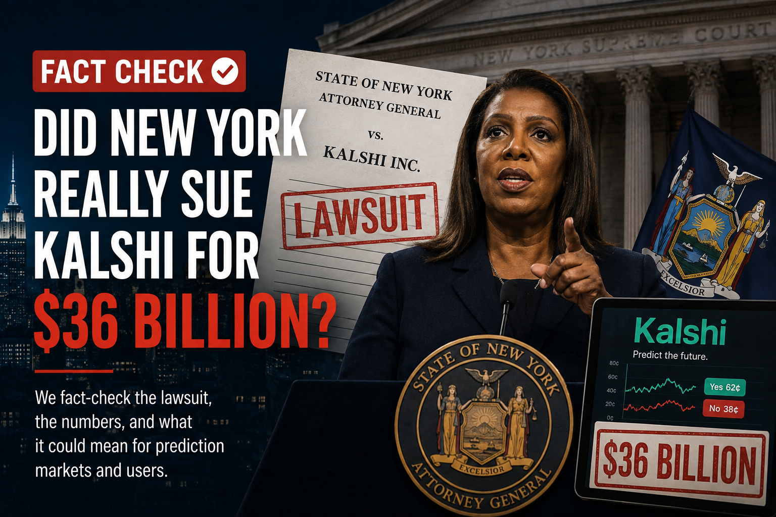 Fact Check: Did New York Really Sue Kalshi for $36 Billion